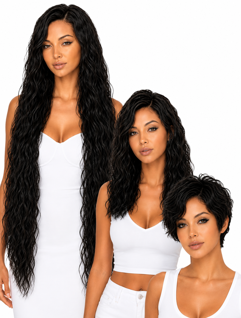 Lace Front -  Peruca com tela frontal de cabelo Humano