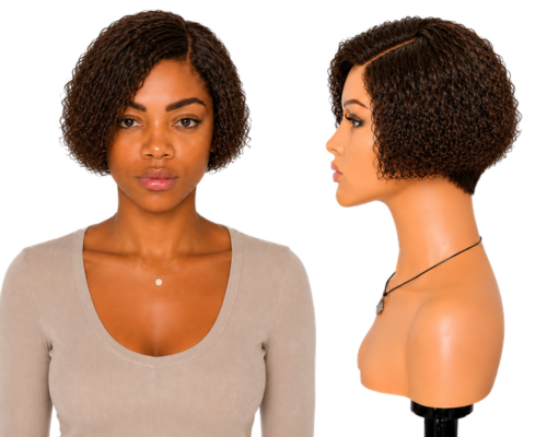Lace Front -  Peruca com tela frontal de cabelo Humano
